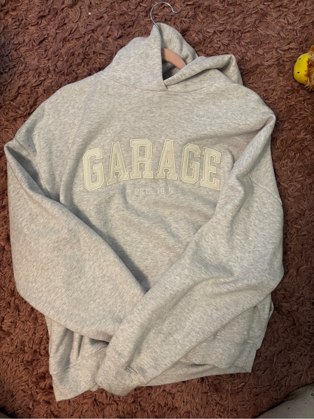 Garage spring grey oversized fleece hoodie size s/m no flaws brand new
